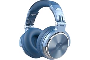 OneOdio Over Ear Kopfhörer mit Kabel, 50mm Treiber, Bassklang, 6.35 & 3.5mm Klinke, Share-Port, Geschlossene DJ Headphones für Studio, Podcast, Monitor, Handy, PC, MP3/4 (Pro-10 Himmelblau)