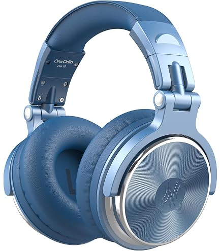 OneOdio Casque DJ pour Monitoring de Studio/Mixing Isolation Acoustique 90 ° Rotatif Boîtier & 50 mm Pilote Unité/Protéines Coques en Cuir, Over Ear
