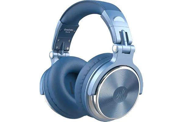 OneOdio Pro10 Auriculares DJ con Cable, Estéreo de Mezcla y Monitor de Estudio, 50mm Controladores, 3.5 y 6.35mm Conector de Audio para PC AMP Grabación de Teléfono Piano Guitarra,Azul Celesteo