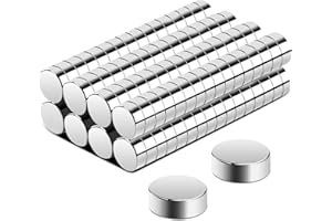 Aenienoe 130 Pack Magnets 8x3mm Neodymium Strong Small Magnet for Crafts Round Mini Magnet for Miniatures Magnets for Fridge Whiteboard Board