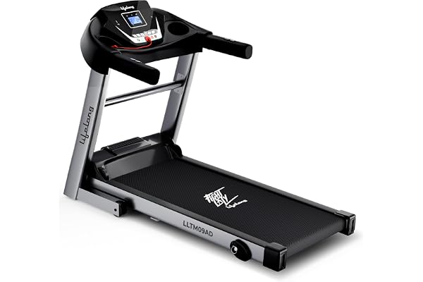 Lifelong FitPro LLTM09AD (4HP Peak) Motorized Treadmill for Home Use 0.8 12 km/h Speed, 3-Level Incline, 12 Preset Programs Foldable Soft-Drop, Whisper-Quiet DC Motor, Bluetooth & Speakers
