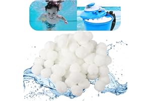 Yisscen Boule Filtrante, 400g Balles de Filtration, Boule Filtrante Pouvant Remplacer Le Sable Filtrant, Balles Filtrantes Réutilisables, Utilisé dans Les Piscines, Filtration de l'eau
