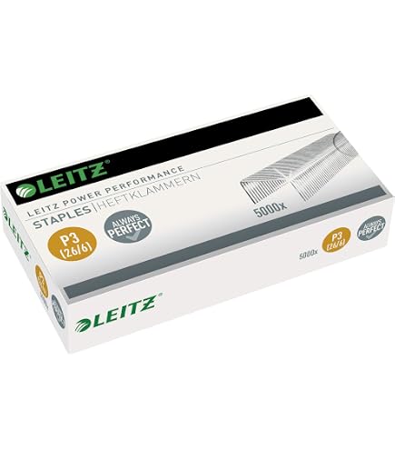Agrafes Leitz P3 24/6mm - Lot De 6 Boîtes De 2000 Agrafes - Pour Agrafeuses Standard
