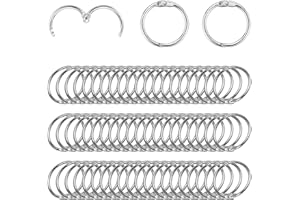 SPOKKI 60Pcs Small Book Rings - 30mm/1.2 inch Loose Leaf Index Rings for Flash Cards, Treasury Tags, Cue Cards, School, Office, Home