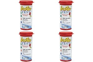 La Motte 4x Perfect Test 5 Swimming Pool and Hot Tub Test Strips - Chlorine, Bromine, pH, Alkalinity, Total Hardness - 200 Strips