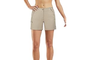 33,000ft Damskie krótkie spodnie do wędrówek, cargo, bermudy, rozciągliwe, lekkie spodenki do biegania na lato, UPF50+, krótkie spodnie na wędrówki, kemping, podróże