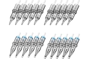 Tatooine Aiguilles pour Cartouche de Tatouage mixtes 20pcs 3RL 5RL 5M1 7M1 Aiguilles de Cartouche de Tatouage pour Stylo Machine Tatouage Rotatif Tattoo Needle-liner Tattoo Needle-shader