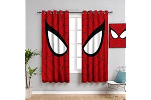 Enfunt-Home Superhelden Vorhänge Gardinen mit Ösen, Vorhang Blickdicht, Verdunklungsvorhänge, Fensterdekoration, Schlafzimmer Wohnzimmer & Kinderzimmer Deko, Blackout Curtain 2er Set