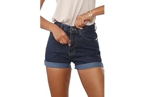 Pretty Attitude Womens Ex High Street Brand Denim Shorts Boyfriend Stretchy Mid Rise Ladies Hot Pants Size UK 8-14