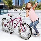 Actionbikes Kinderfahrrad Cruiser | 20 Zoll - Reflektoren - Klingel - Schutzblech v. und h. - Kinder Fahrrad für Mädchen und 