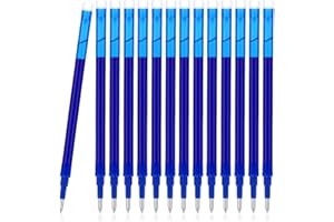 Litimkat 14-częściowy zestaw wkładu zapasowego 0,7 mm, niebieski, kompatybilny z PIlot Frixion, dobra cena/wydajność, ścieralne atramenty termoczułe, wymienny wkład