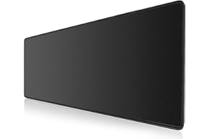 KTRIO Gaming Mouse Mat, XXXL Size Mouse Mat, 900 x 400 mm, Multifunctional Large Mat, Mouse Mat, Large Size, Improves Precision and Speed, Rubber Base (Black)