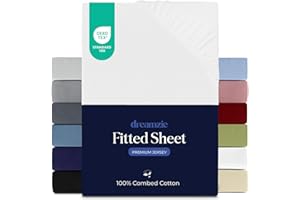 Dreamzie Duvet Cover 180 x 200 cm, Jersey 100% Cotton, Mattress Height up to 27 cm, Hypoallergenic, Oeko-Tex White