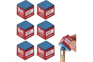 WQNNQW 6 Pièces Craie Billard,Billard Craie,Cue Chalk Pool,pour Tapis Billard Bleu No-Slip Adhérence Queue De Billard,Bleu