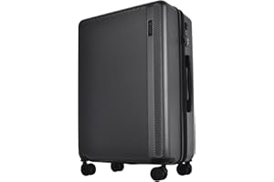 GinzaTravel Hartschalen Koffer Trolley Mittelgroß ABS Material Reisekoffer 4 Rollen Leicht Handgepäck Koffers mit TSA Schloss für Reisen (Grau Mittelgroß Koffer)