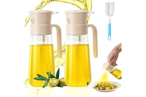 SXTIHD Botella pulverizadora de aceite de oliva 2 en 1, 200 ml, pulverizador de aceite para barbacoas, cocina