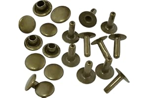 AERZETIX - C56648 - Set di 10 Rivetti tubolari Ø7mm per jeans pantaloni - in acciaio - colore antico - merceria cucito vestiti artigianato