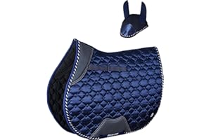 GALLOP SHOP General Saddle Pad Diamond Cut / Horse Pad / Horse Saddle Pad (Navy Blue, Full)