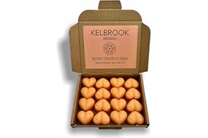 KELBROOK AROMAS Wax Melts - Winter Spiced Orange | 16 Pack | Strong Scented | Made in The UK | Plastic Free | Vegan