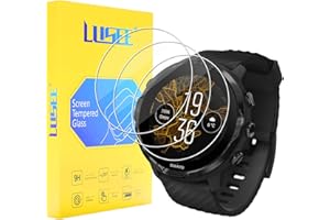 LUSEE 3 Stück Schutzfolie kompatibel mit Suunto 7, Suunto 9, Suunto 9 Baro und Suunto D5 [9H Härte] Displayschutzfolie HD Schutzfolie [Anti Kratzer] [Anti Fingerabdruck] 2.5D Folie