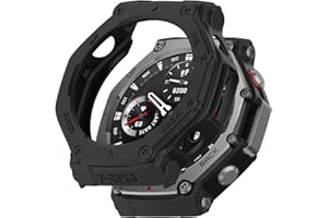 FTRONGRT Etui kompatybilne z Amazfit T-Rex 3, miękkie TPU, odporne na zarysowania etui ochronne kompatybilne z Amazfit T-Rex 3. Czarne
