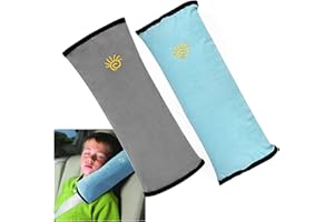 DAWUMIN Almohadillas para cinturón de seguridad para niños, 2 unidades para niños, cojín para el cinturón de seguridad para niños, cojín para cinturón de seguridad, protector de cinturón de seguridad, asiento