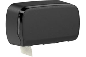 ‎HYPAFOL HyPaFol Toilettenpapierspender 2 Rollen, Wandmontage, abschließbar, schwarz matt, Hygienespender, Toilettenpapierhalter Gewerbe, WC-Papierspender, Nachfüllbar, inkl. Befestigungsmaterial