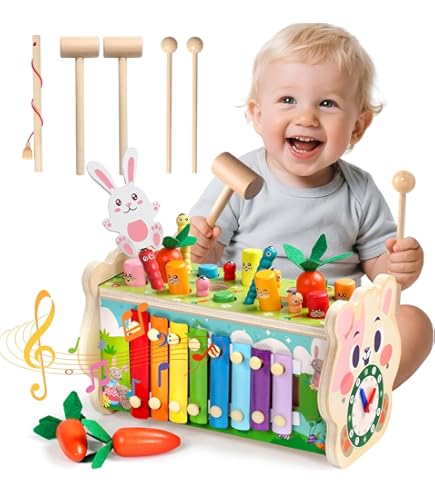 Speelgoedhamer met verlichting, leermodus en muziekmodus - Baby Hammer