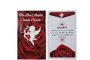 Iouyjiu Love Angel Oracle, Angelic Tarot Deck, Tarot Divination Set, English Oracle Cards, Fortune-Telling Party Game, Love-Themed Tarot, 78 Tarot Cards for Fortune Telling