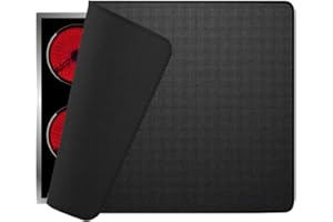 YNNHUDEEP Herdabdeckplatte Abdeckung - 53X81CM,Feuerfeste Und Wasserdichte Herdabdeckplattenabdeckungen,Abdeckung schutz für Cerankochfelder,Elektroherdabdeckung,Glasplatte,Herdabdeckung - Schwarz