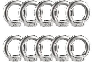 Bolatus Nakrętki oczkowe M8, nakrętki oczkowe ze stali nierdzewnej 304, gwint, nakrętki oczkowe, oczka, oczka, oczka, do podnoszenia akcesoriów, nakrętki oczkowe