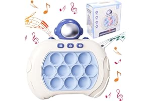 Leonshco Console de Jeu Quick Push Bubbles,Jouet Pop It Fidget Quick Push,Pop It Jeu électronique,Jouet Autisme/Puzzle- Jouet pour Le Développement Précoce Et L'entraînement A La Concentration (Bleu)