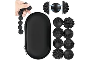 SMLPER 8 Stück Magnetische Fidget Toys, Magnetkugeln, sensorisches Silikon-Spielzeug, magnetische Anziehungskraft, Stressabbau-Bälle mit Silikonhülle, Stressabbau (Schwarz, Klein)