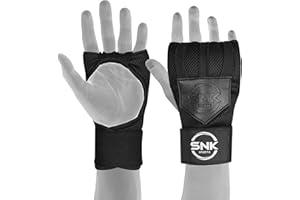 SNK SPORTS Fast Gel Boxing Hand Wraps Inner Gloves – 1 Meter Long Wrist Straps – Padded Fist Protection for MMA, Muay Thai, Martial Arts & Punching Bag Training. (PAIR)