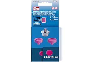 ‎PRYM Prym 673133 Werkzeug-Set für Color Snaps, Ø 9 mm & 12,4 mm–Zubehör für Prym Vario-Zange & Vario Creative Tool, Druckknopf-Werkzeug aus Metal, fuchsia, ideal für Kunststoff-Druckknöpfe & Bastelprojekte