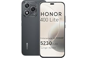 HONOR 400 Lite 5G Smartphone,8GB RAM 256GB Memoria Dual SIM NFC, 5230 mAh,108MP con pulsante AI telefono Android 15, 6.7 pollici AMOLED Eye-Care Display, IP64&SGS, Velvet Black [Versione italiana]