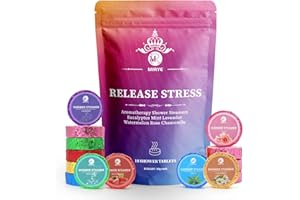 MR MIRYE Dusche Steamers Aromatherapie für Frauen oder Männer, Bio mit Kamille Rose Lavendel Minze Wassermelone Eukalyptus ätherisches Öl, 18-Pack Duschbomben Geburtstag Geschenk