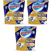 Bingo Akıllı Kaps&uuml;l Pro Max Bulaşık Makinesi Tableti, 20'li x 3 Paket (60 Kaps&uuml;l)