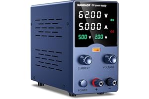 NANKADF GA605 DC Power Supply, 0-60V 0-5A Variable, USB Quick-Charge Interface