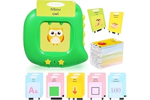 CUTEEEE French Talking Flash Cards 384 Words Toy Children 2 3 4 5 Years Educational Game Learning Games for Learning to Speak Card Alphabet Numbers Colours Educational Card Flash in French