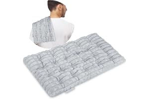 REVIX Microwave Heating Pad for Pain Relief, 8x14 Flaxseed Heating Pads Microwavable Moist Heat Therapy for Cramps, Muscle Ache, Joints, Neck Shoulder, Weighted Hot Pack Warm Compress