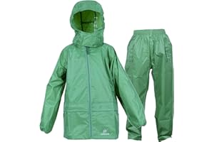 DRY KIDS Waterproof Suit - Comprising of Waterproof Packaway Jacket and Waterproof Over Trousers