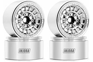 INJORA Cerchi 1.9" Multirazze Mozzo in Alluminio CNC per 1/10 SCX10 TX4 RC Crawler Upgrade