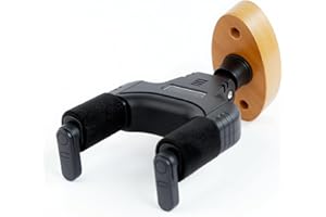 AUPHY Profesional Soporte de Pared para Guitarra,Autocierre por Gravedad & Diseño Giratorio, Gran Capacidad de Carga para Guitarras Acústicas y Clásicas y Guitarras y Bajos Eléctricos