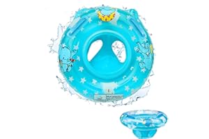 GUBOOM Bouée Piscine, Bouée Bébé, Bouée Enfant, Bouée Gonflable, Convient aux bébés de plus de 6 mois, Bébé Siège De Piscine, Bague De Natation Flottante, Jouets aquatiques pour la plage ou la piscine (Bleu)