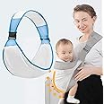 Mommers Baby Wrap Carry Bag for Newborn, Hands Free Baby Carrier/Ergonomic 3D Mesh Baby Wraps Carrier, Adjustable Baby Sling, Lightweight Breathable Baby Carrier Wrap/Blue
