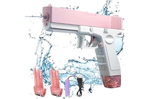 SUNSHINE SMILE Elektrische Wasserpistole für Erwachsene und Kinder,Wasserpistole Elektrisch,Automatische Wasserpistole Glock,Große Spritzpistole,Water Gun,Hoher Kapazität Wasserpistole,Pool Beach Wasserpistole
