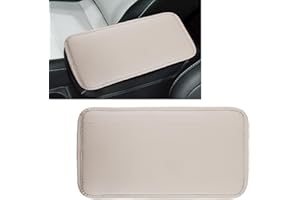 PANYI Four Seasons Universal Car Center Console Pad, Armrest Box Cover Mat, Car Center Console Cover Mat, Car Decoration Accessories (Beige)
