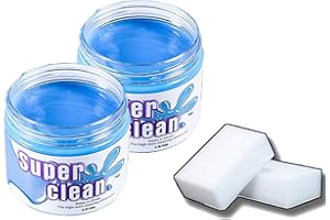 ‎KWAK'S Kwak's Magic Reinigungsgel für Tastatur Telefon Laptop Auto Innenraum Staub Reiniger Super Cleaning Compound Gel mit Zwei Schwamm(blau-blau)