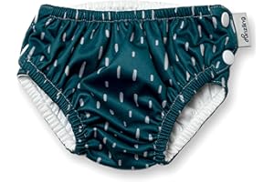 Hinzling Midnight Rain Swim Nappy (L - 92/98/104) - Sustainable, Leak-Proof - Baby Swim Nappy, Made in Europe - Material Completely Recycled